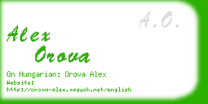 alex orova business card